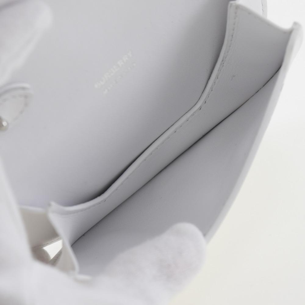 Burberry Olympia Mini Shoulder Shoulder Bag White Leather Women Used