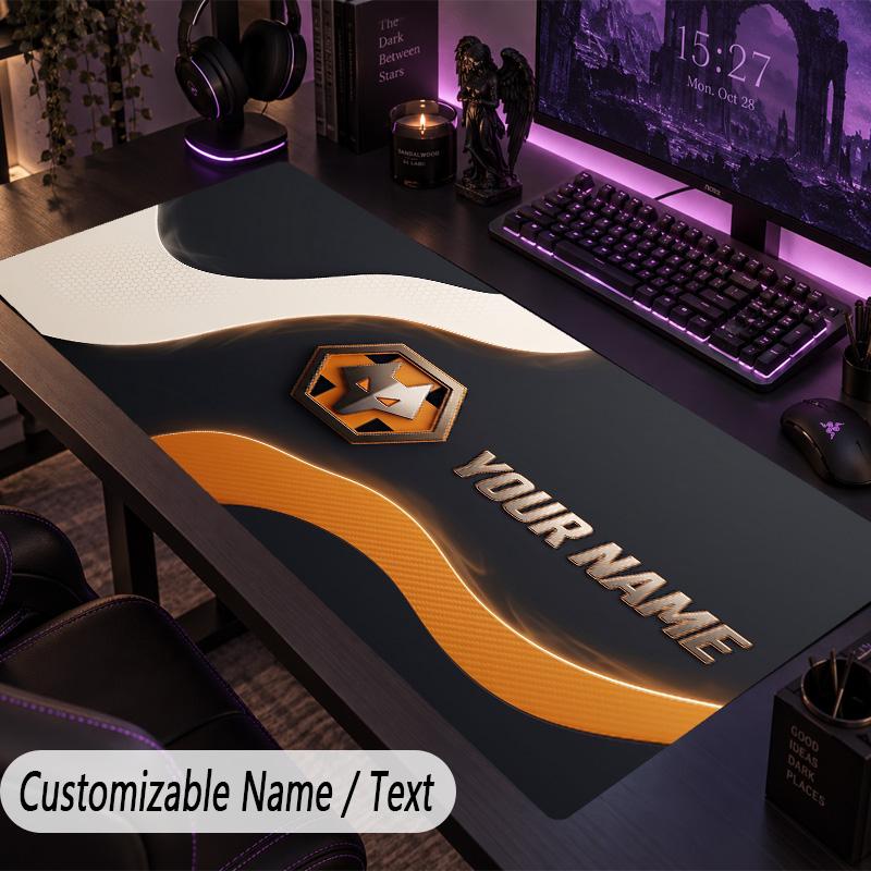 Custom Text Big Mousepad, Extended Desk Pad For Laptop Work GameWolverhampton Wanderers Football