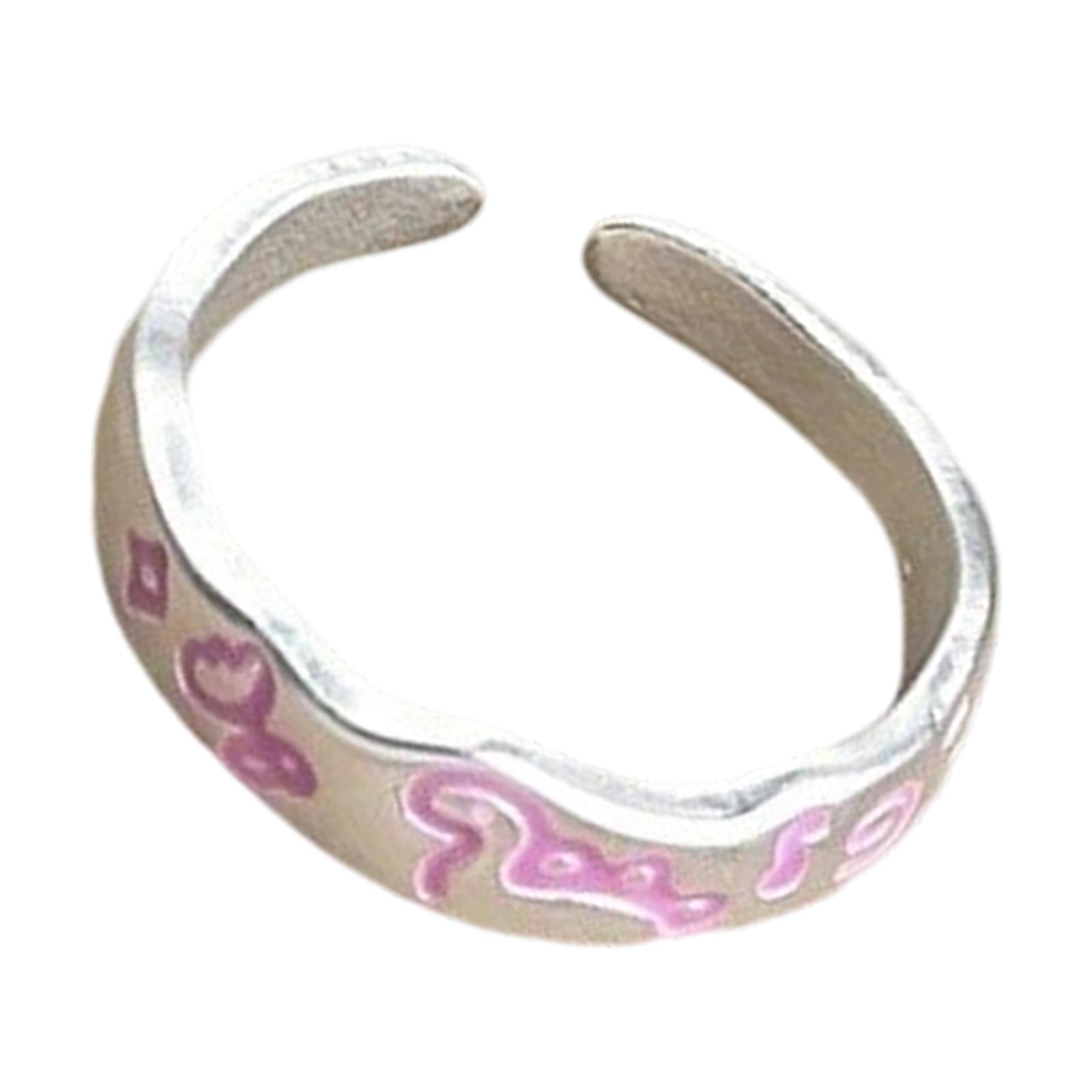 

Милі Мультяшні Кільця-Графіті з Динозаврами, Регульований Розмір, з Барвистими Зірками для Дівчаток, Модна Біжутерія 3