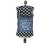 Pet Plaid Hooded Sweatshirt with Denim Splicing and Thickened Coat Clothing 3-color Plaid Denim Coat Dog Clothes for Small Dogs