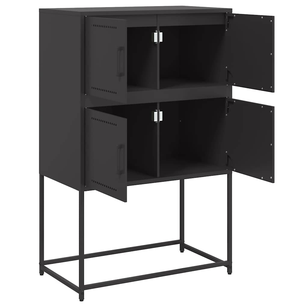 Sideboard Black 68.5 x 38.5 x 107 cm Steel