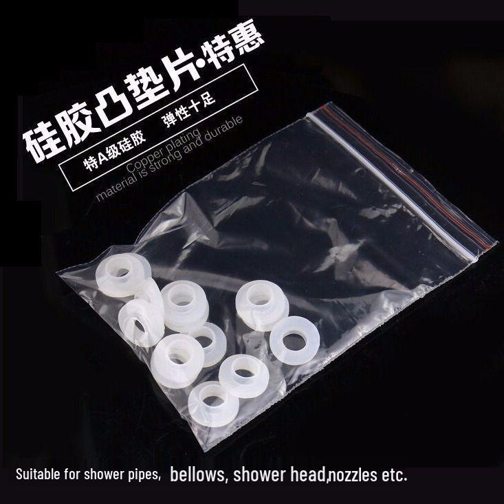 High-Temp Resistant Silicone Convex Washer for 4/6-Point Shower Hose with Mid-Convex Gasket