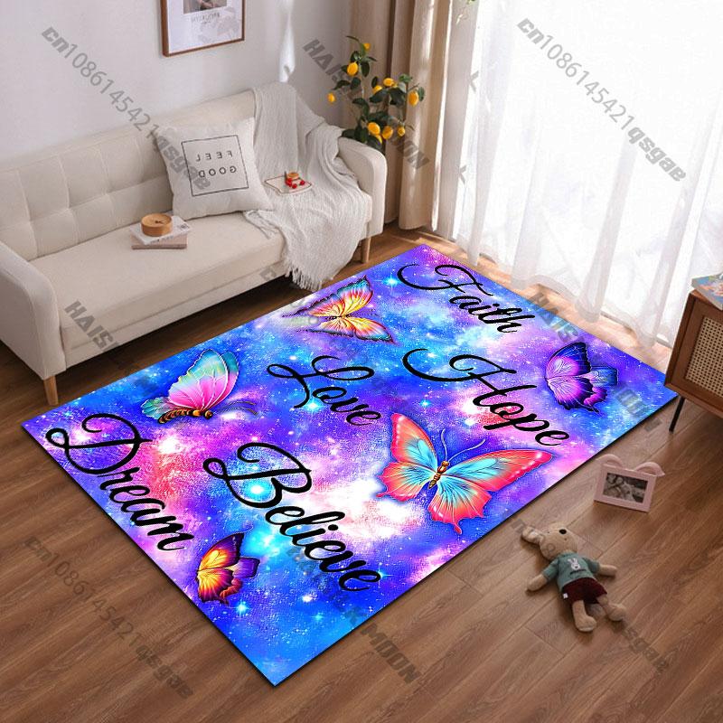 Faith hope love believe dream carpet Yoga living room room decor children s crawling mat doormat area rug games mat 40x60cm