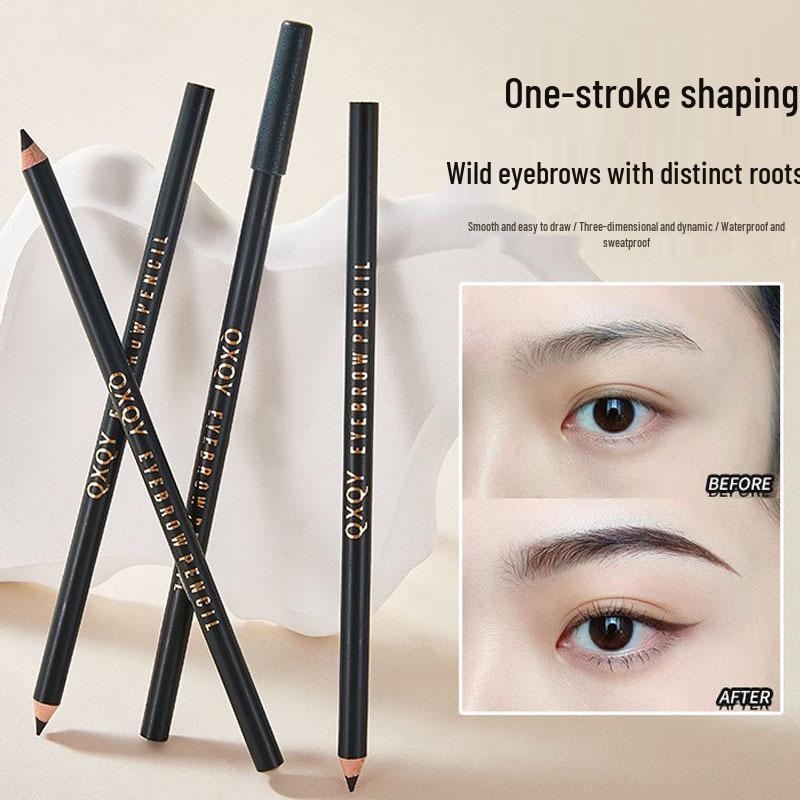 QXQY Waterproof Smudge-Proof Eyebrow Pencil - Perfect for Beginners and Long-Lasting Wear
