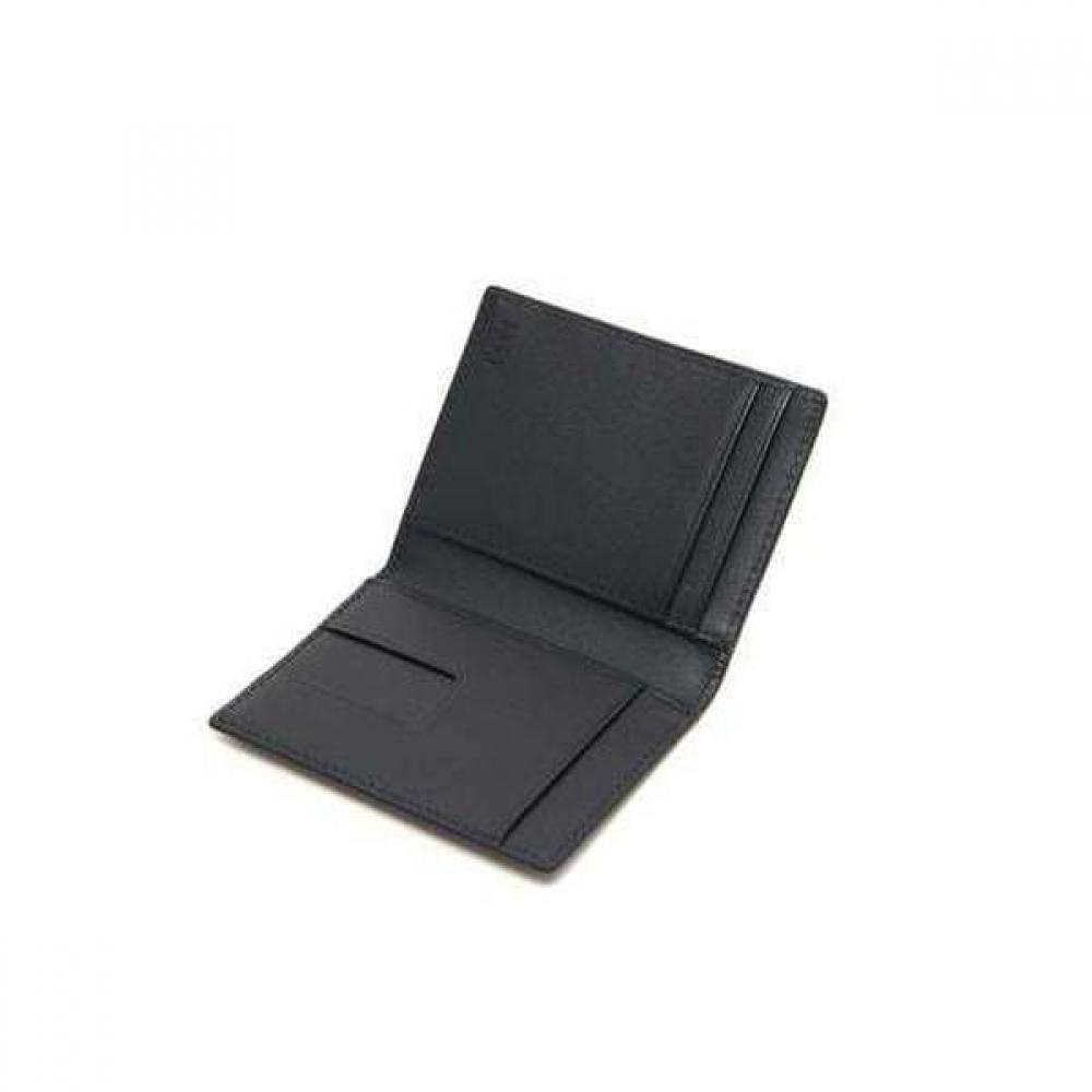 Daks Black Leather Dd Logo Mini Card Wallet Dbho4f322bk