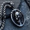 New Gothic Punk Men's Skull Pendant Skull Necklace Vintage Jewelry