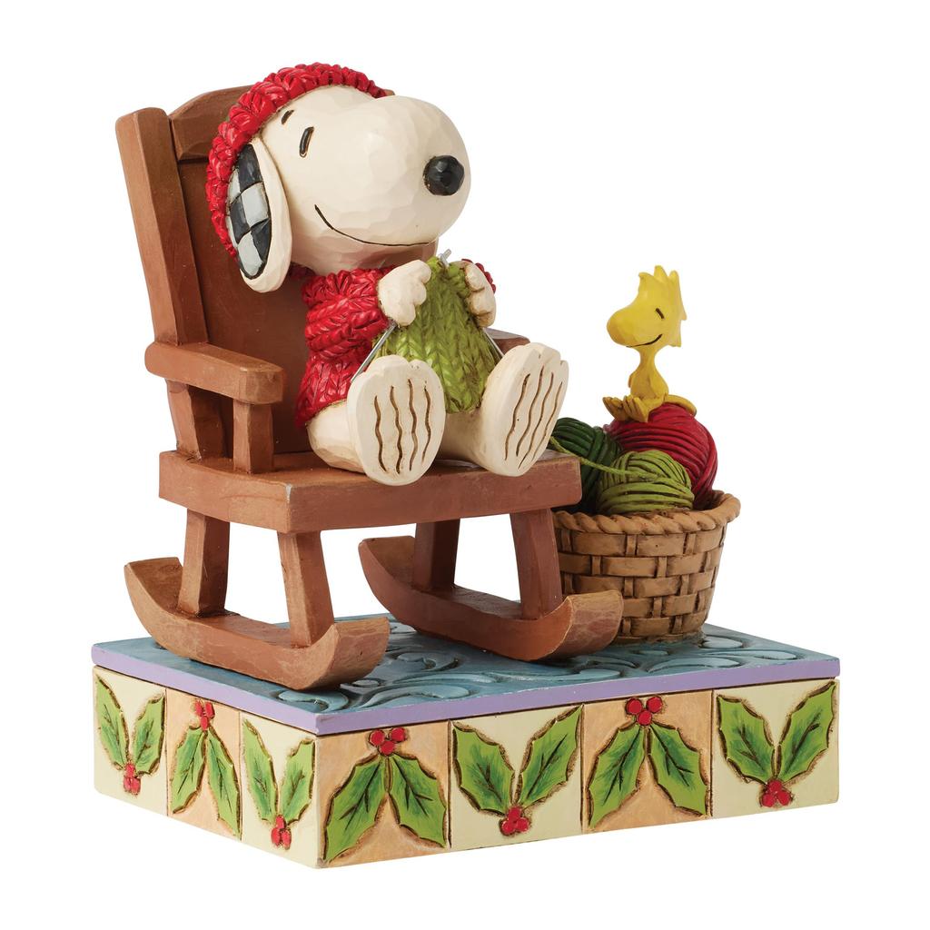 JIM SHORE Snoopy Houpací křeslo 6017232 <Vánoce>