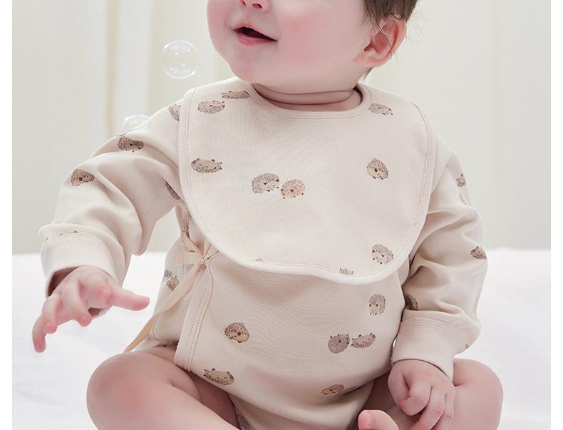 Newborn Unisex Cotton Long Sleeve Romper for Spring & Autumn