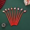 5Pcs Christmas Series Shake Pen 0.5Mm Neutral Pen Creative Cute Gel Pen Student Prizes Stationery School Office Supplies Gift