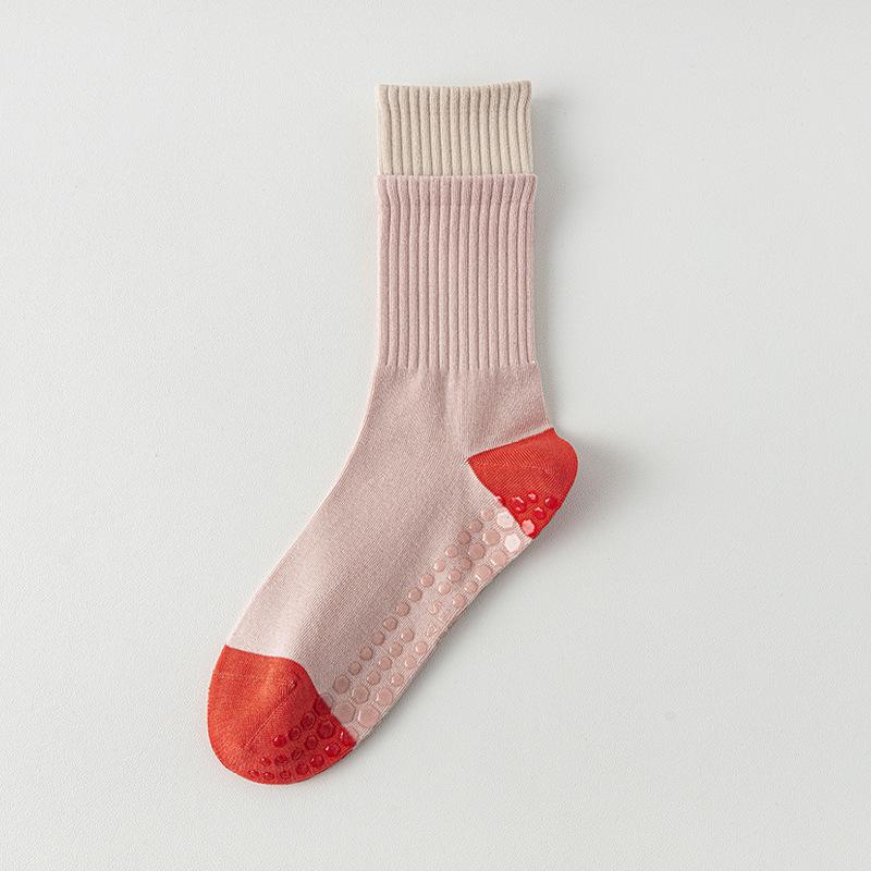 Yoga Socks, Women's Summer Thin Mid-calf Socks, Professional Fitness Pilates Sports, Anti-slip Long Calf Socks with Shark Pants