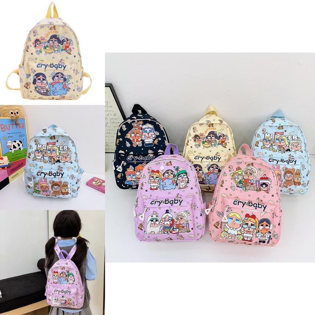 Adorable And Stylish Nylon Children's Backpack For School Featuring Lightweight Design And Fun Cartoon Patterns