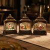 Vintage Snow Globes Light Christmas with LED Light, Up Sphere Decoration Lantern Lantern, Battery/USB Powered Swirling Glitter Indoor Decorations