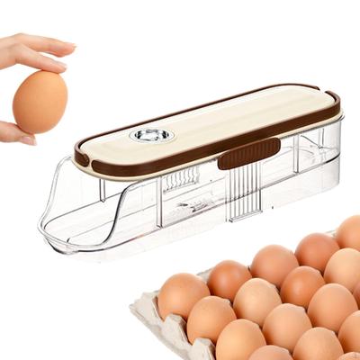 Auto Rolling Egg Dispenser Holder for Fridge Storage Container Refrigerator