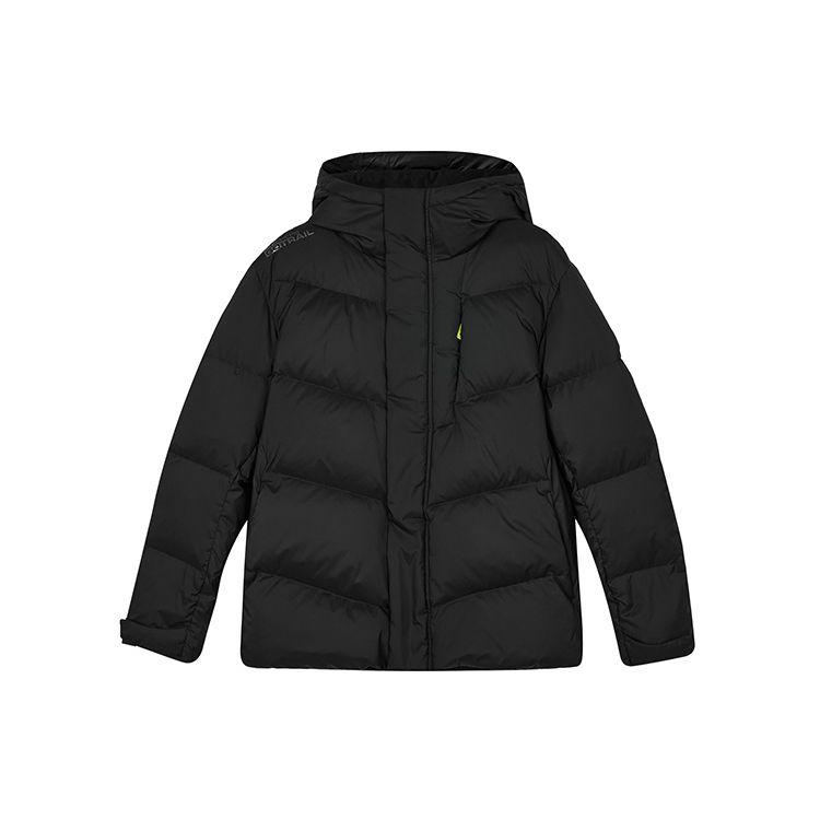 Skechers FW23 Stroll Series Solid Color Hooded Casual Short Down Jacket Men outerwear Deep-Night-Black L423M138-03B6 XL