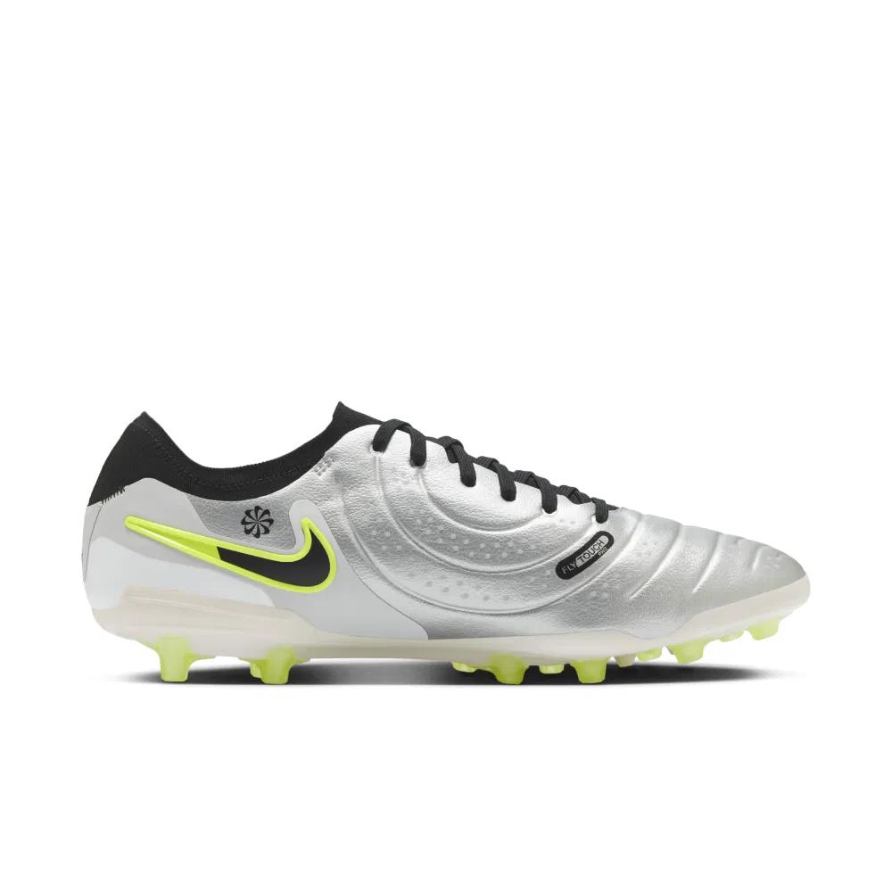 Nike Tiempo Legend 10 Pro AG Mad Voltage Pack Unisex Sneakers Silver Metallic-Silver Black DV4334-001