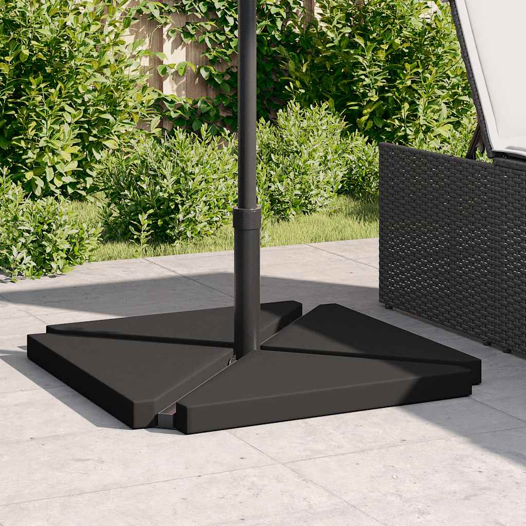 5 Piece Sun Umbrella Base Set Granite and Steel