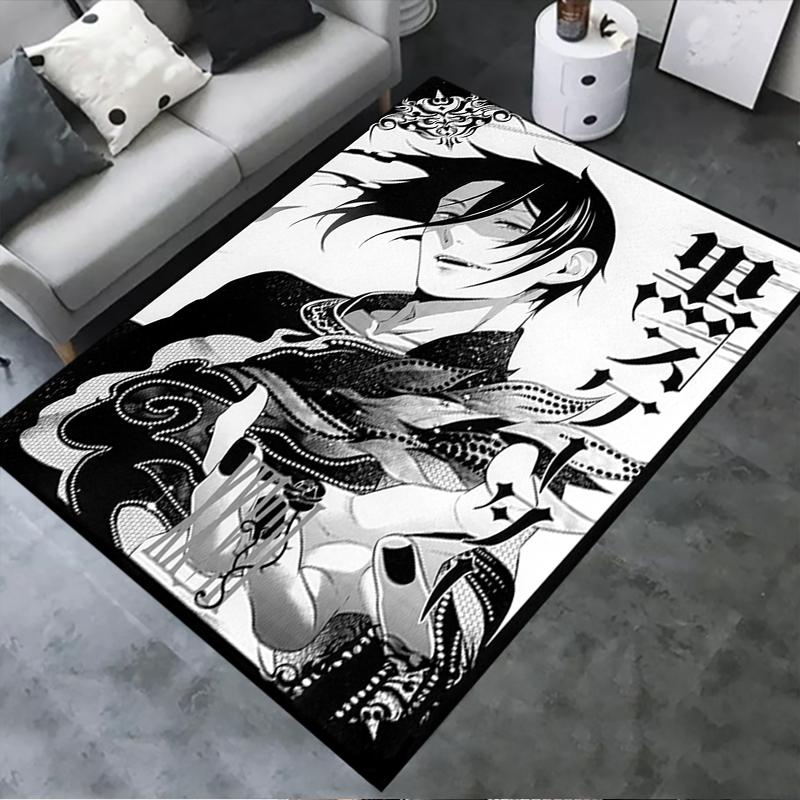 2025 New Black Butler Carpet Rug for Living Room Bedroom Home Sofa Decoration,Kids Play Non-slip Floor Mat 08