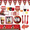 Theme Mouse Cartoon Party Supplies Decoration Red Birthday Party Decor