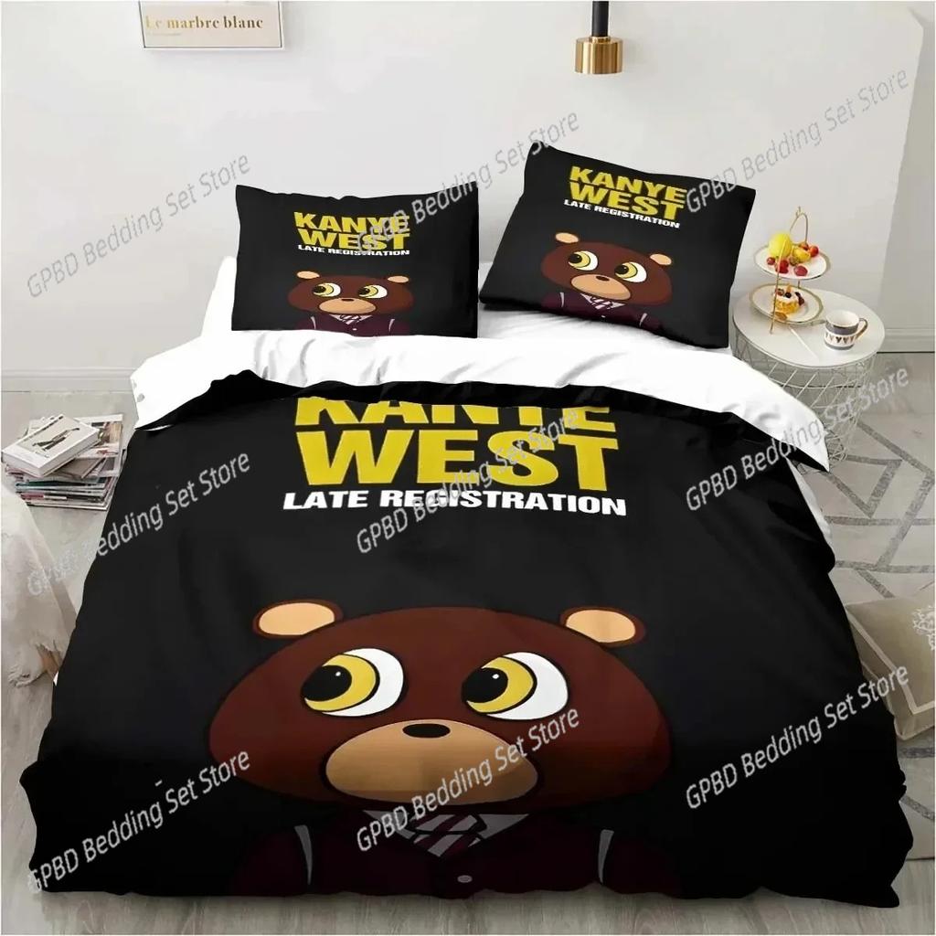 Rapper Kanye West Bedding Set For Bedroom Soft Modern Bedspreads Comefortable Kids Duvet Cover Quilt Cover And Pillowcase