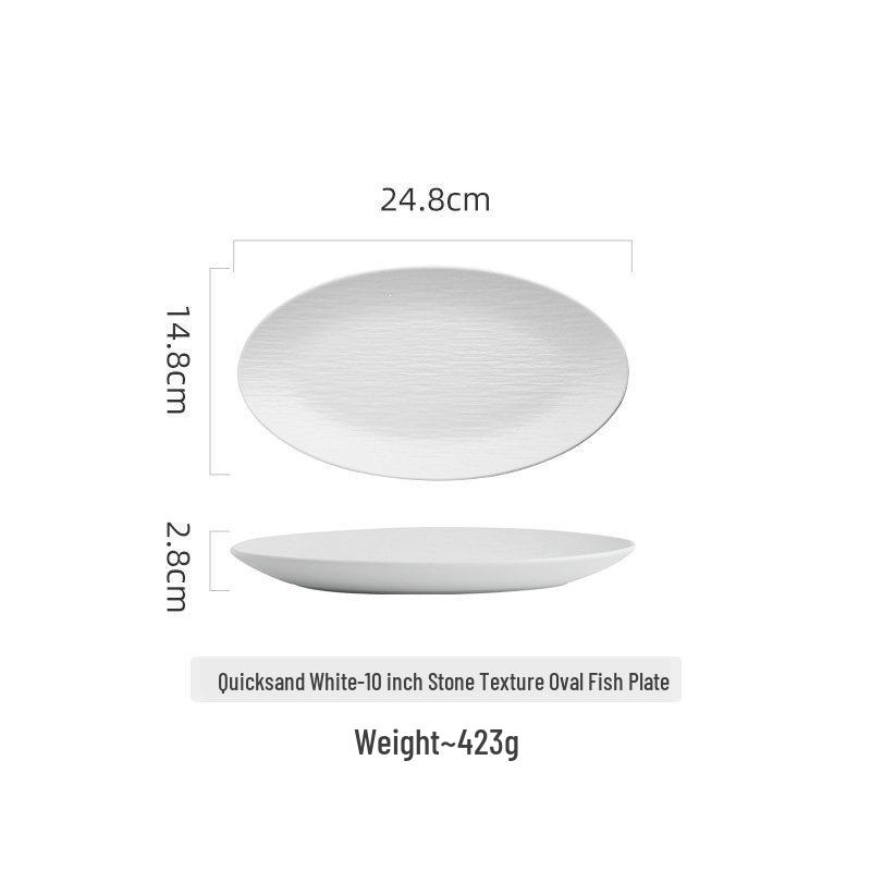 14-Inch European Style Porcelain Fish Plate - Creative Ceramic Design