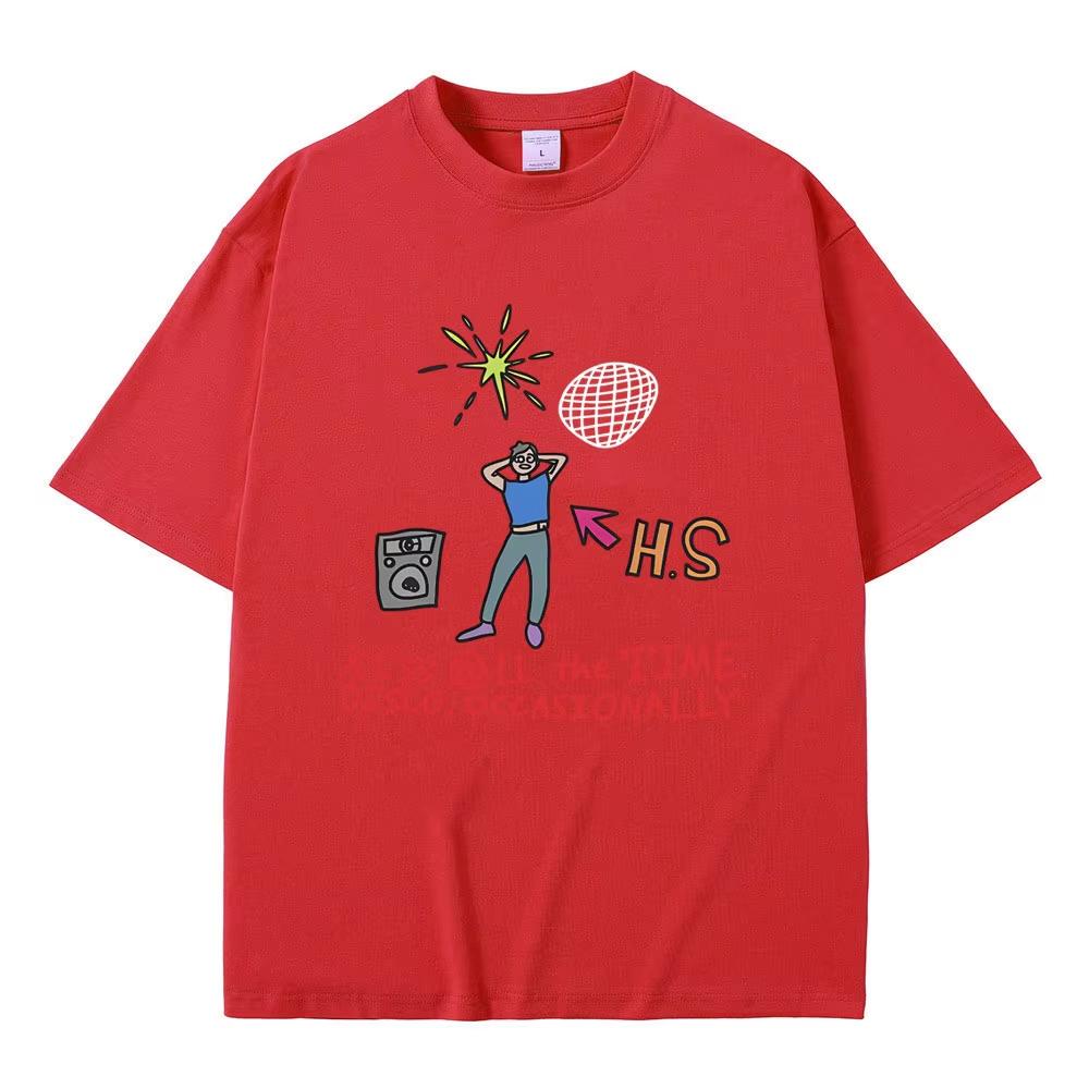 Kiss All The Time Disco Occasionally Album Funny Graphic Tshirt Unisex Women Hip Hop Fashion Casual T Shirt Cartoon Y2k Clothes