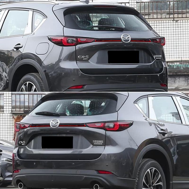 For Mazda CX-5 2022-2025 Rear Bumper Trunk Tail Light 3-in-1 Functions Rear Running Light + Brake Lamp + Dynamic Turn Signal