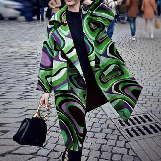 2025 Autumn/Winter Women's Solid Color Woolen Trench Coat - Warm & Casual 