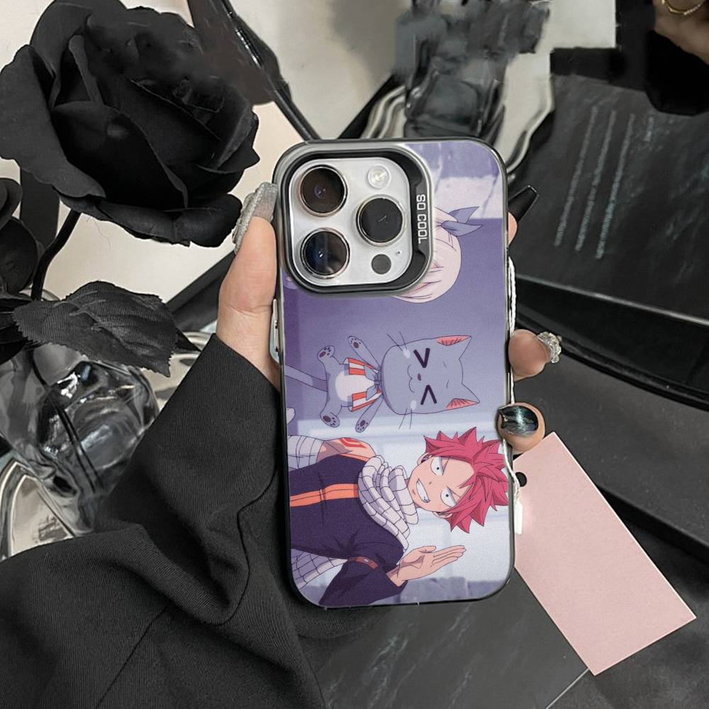 ANIME Y-FAIRY TAIL Phone Case For iPhone17, 16,15,14,13,12 Pro Max Black Candy Matte Shockproof Cover