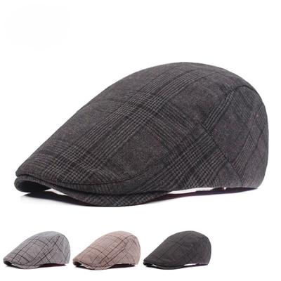 Plaid Beret Male Duck Tongue Cap Sub Literary Youth Hot Sale Beret Ladies Casual Sun Hat