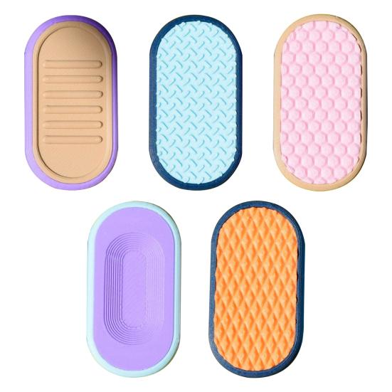 3D Tištěný Fidget Slider Hračka Úleva od Stresu Kosočtverec Včelí Plástev Paralelní Dráha Údolí Texturovaný Slider Kapesní Velikost Děti Dospělí Senzorická Hračka Slider