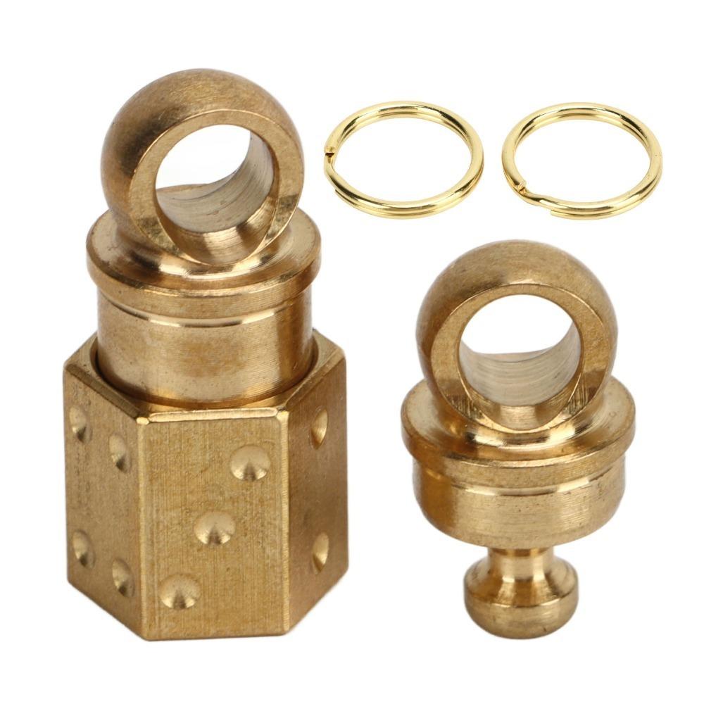 

Durable Brass Keychain Heavy Duty 360° Rotation Key Holder Key Rings Outdoor Activities золотой