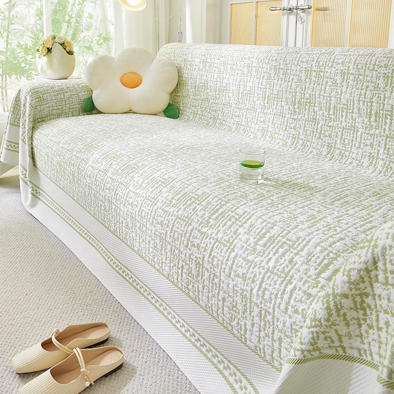 Summer Cooling Ice Silk Sofa Towel for Living Room Multifunction Sofa Blanket Protector Cover Universal All Inclusive Cushion