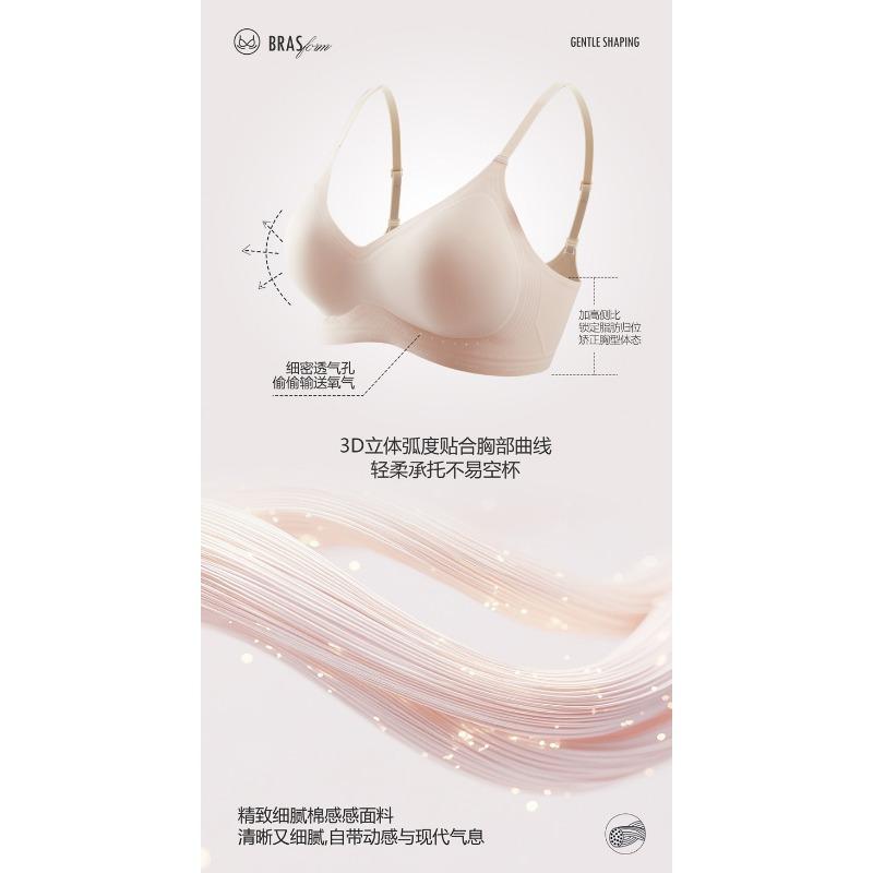 Women S Seamless Fixed Cup No Wire Push Up Comfortable Thin Bra