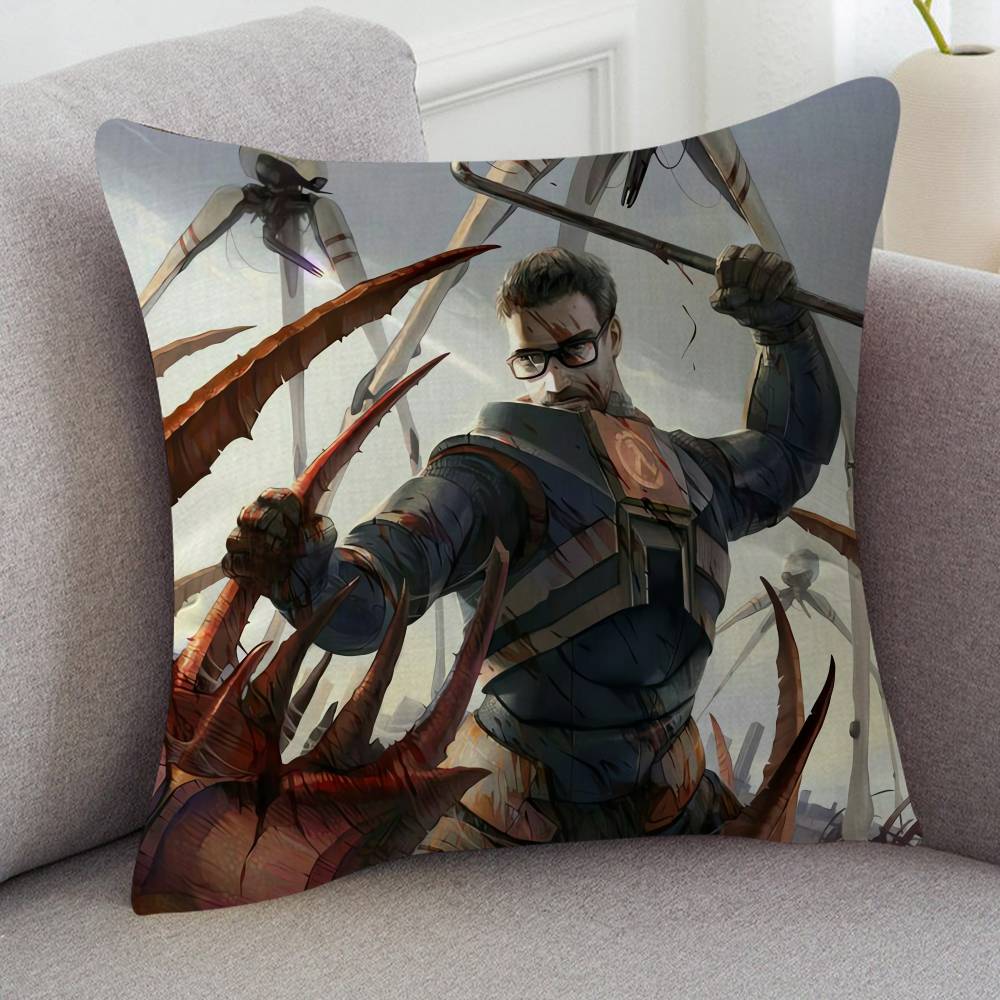Game Half-Life Game For Cartoon Print Peripheral Pillow Case Cushion Cover Home Decor Birthday Gift Pillowcover
