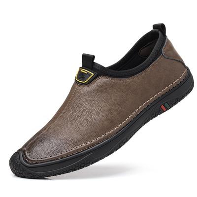 FashionSpring Autumn Leather Slip-on Loafers for Women Fashion Light Soft-soled Men's Driving Shoes Designer Business Dress Shoes Male