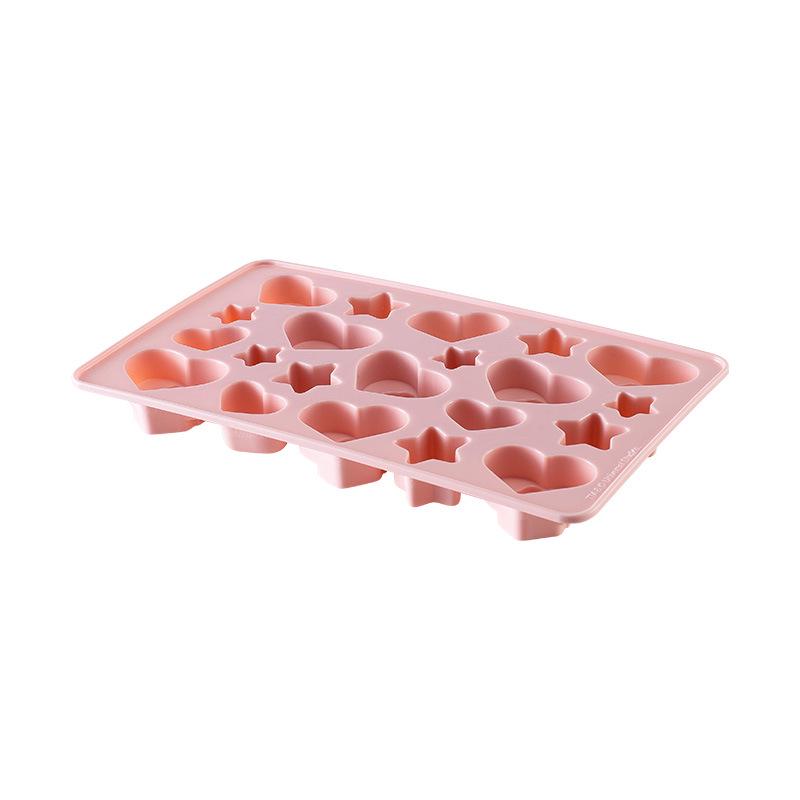 Ice Cube Tray with Hard Bottom for Freezer - Cute Mini Ice Ball Mold for Home розовый