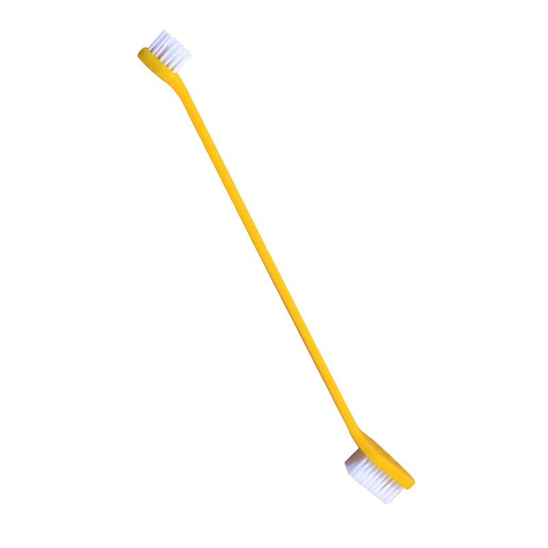 100pcs Dog Toothbrush Double Headed Long Handle Dog Pet Toothbrush for Dogs Cat Puppy Teeth