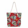 Skull print thick rope single-shoulder beach bag 7298 KTB