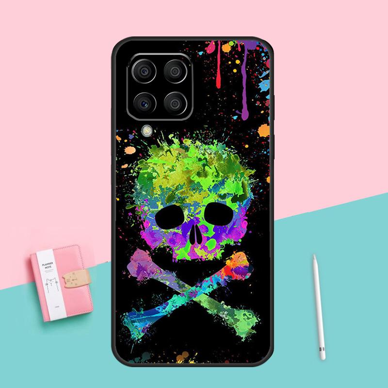 Cool Skull Gothic Phone Case For Samsung Galaxy M53 M33 M23 M13 M12 M22 M32 M52 M20 M14 M54 M11 M21 M31 M51
