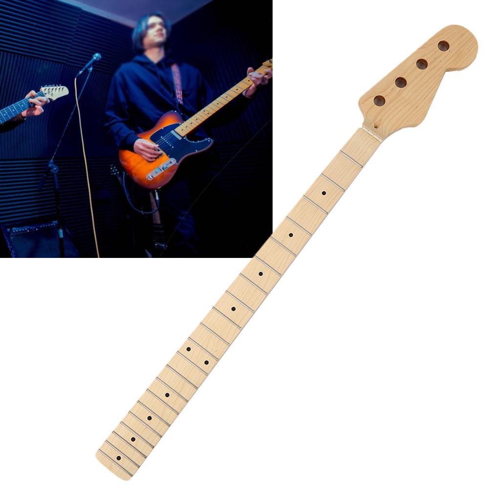 Bass Guitar Neck Canadian Maple 4 String 21 Fret Musical Instrument Replacement AccessoriesWood