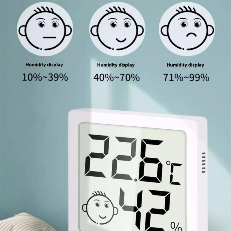 High precisions LCD Display Humidity Temperature Meter Magnetic Mount Stand Base ABS Universal for Home Office Use