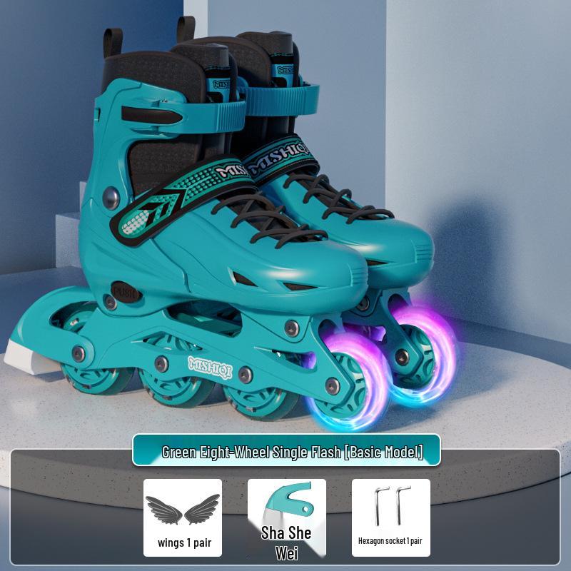 

Kids Adjustable Roller and Inline Skates Set for Beginners Size L (35-39 adjustable)