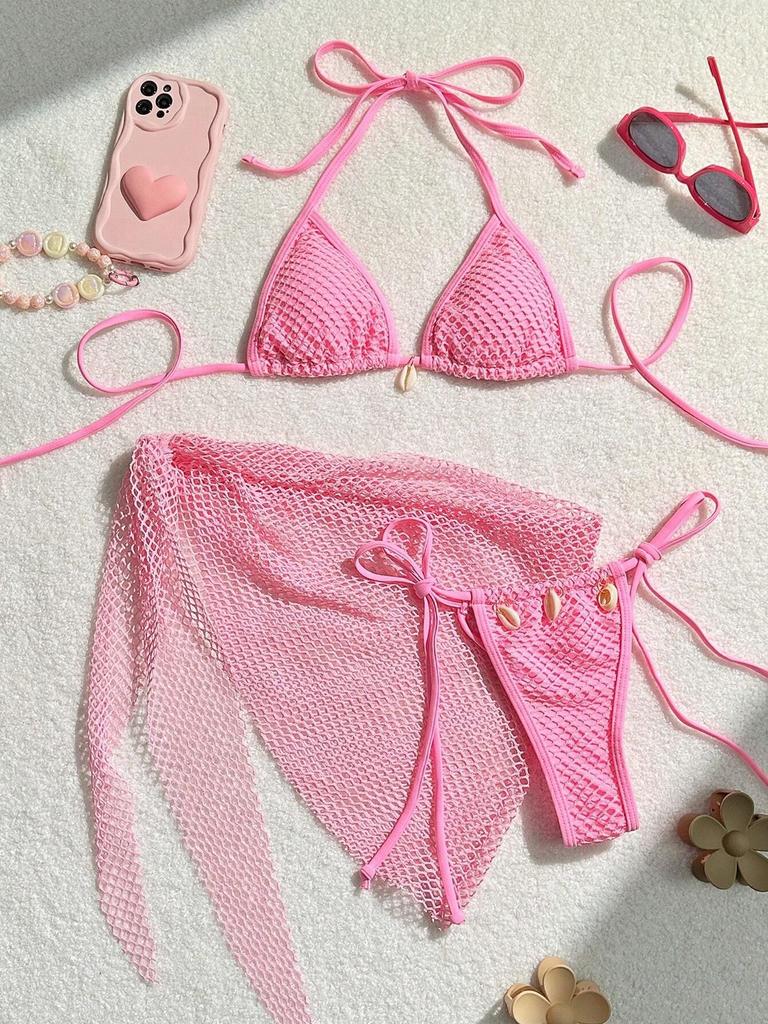Swimwear For Gauze Skirts Three-Piece Split Bikini Swimsuit Bikini Women'S New Models