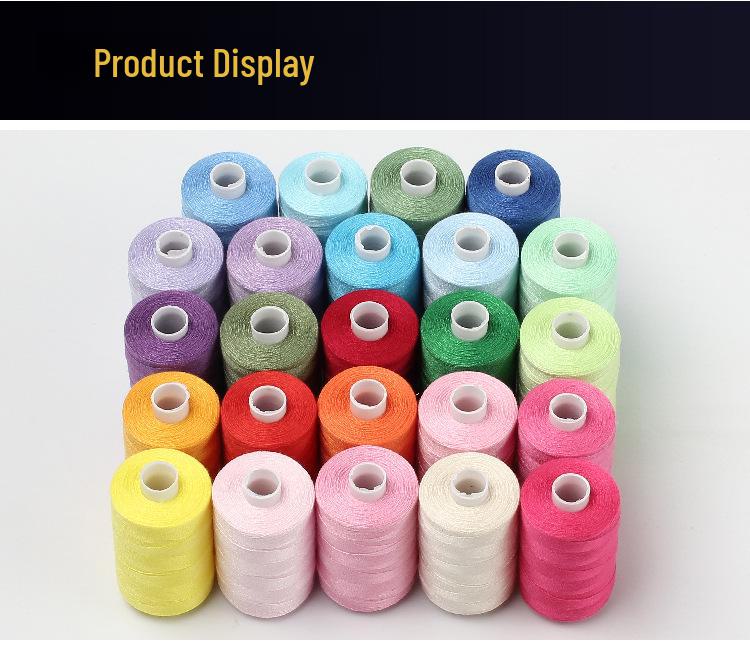 24-Spulen Polyester Haushaltsnähgarn-Set, 1000 Yards, Farben anpassbar