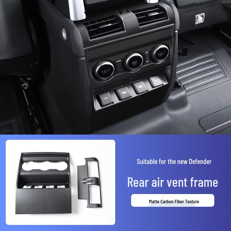 Land Rover Defender Armrest Box Rear Vent Decorative Kick Plate (Models 2020-2025)