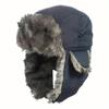 Men Women Winter Warm Hat Trapper Bomber Hats Thermal Faux Fur Trooper Earflap Caps Outdoor Male Snow Ski Caps Lei Feng Hat