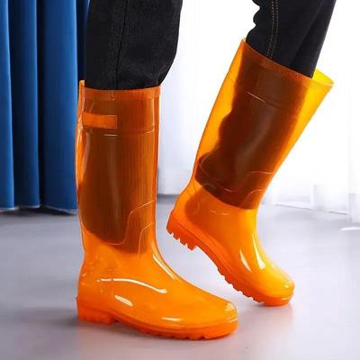 Wear-resistant Rain Boots Wellies High Farming Long Shoes Designer Waterproof Rainy Day Fashion Without Lacing