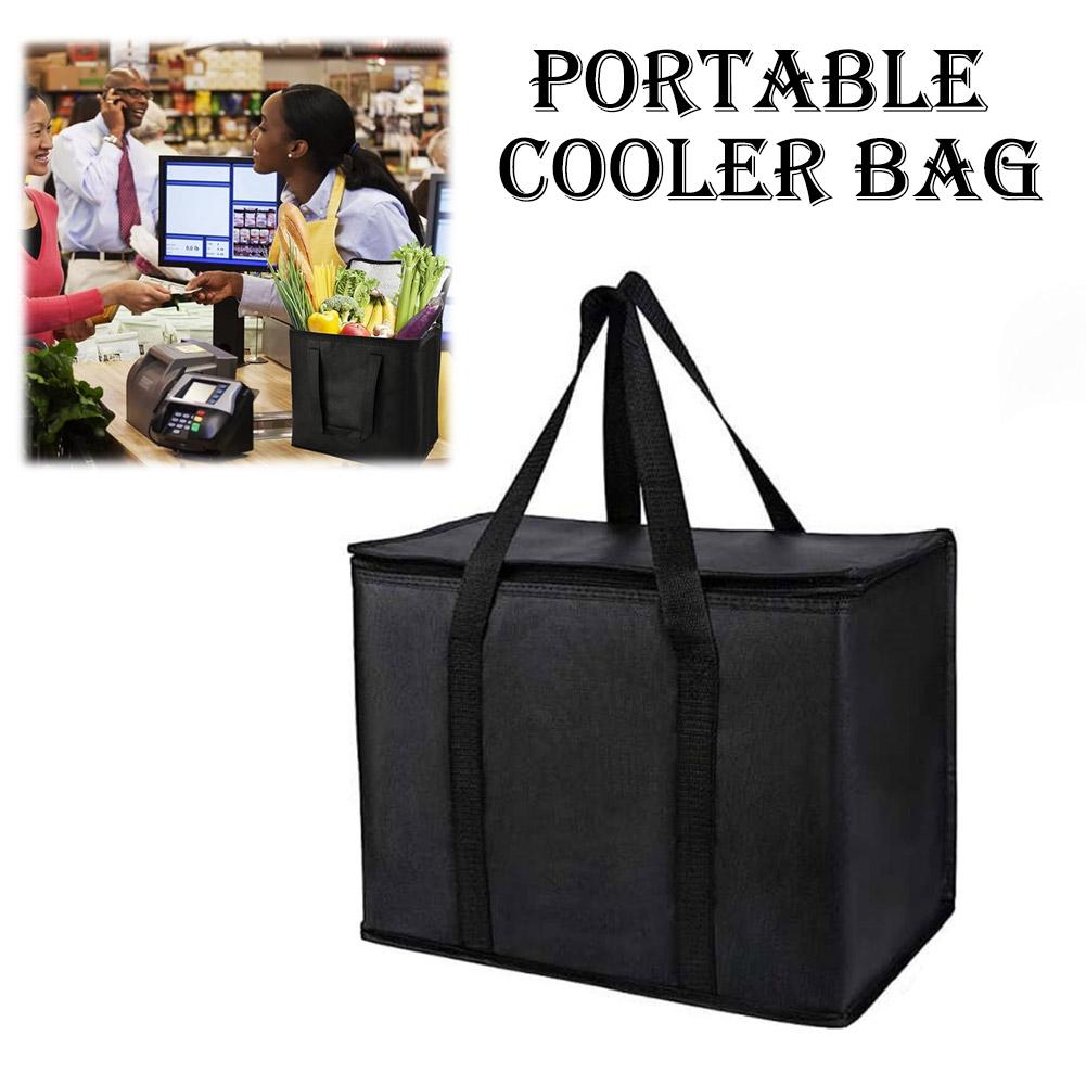 Portable Lunch Cooler Bag Folding Insulation Picnic Ice Pack Food Thermal Bag Drink Carrier Insulated Bag Beer Delivery Bag