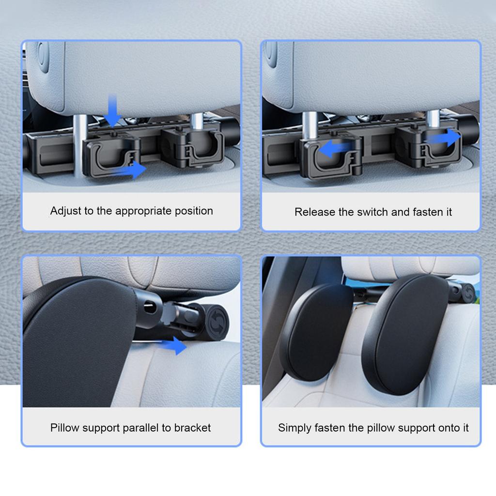 Car Headrest Pillow, 180 Degrees Adjustable Car Seat Headrest, Head Rest Pillow For Car Suitable For Adults And Children To Sleep While Traveling