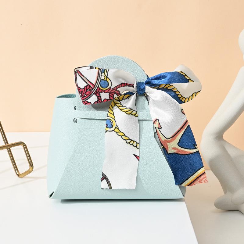 20 Stück Leder Geschenkbeutel Schleife Verpackungsbeutel Hochzeitsgeschenk Verteilungsbeutel Süßigkeiten Verpackungsbox Rosa Mini-Handtasche